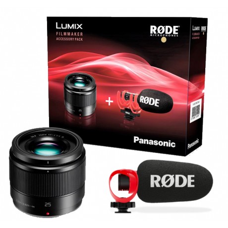 PANASONIC KIT 25 F/1,7 + RODE VIDEOMICRO II