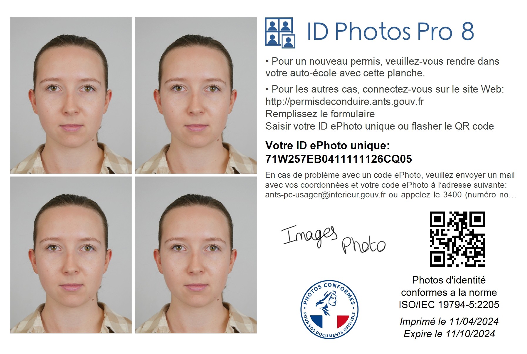 E-photo ANTS à Caen pour permis et titre de séjour - Images Photo Caen
